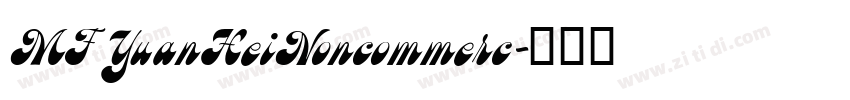 MF YuanHeiNoncommerc字体转换